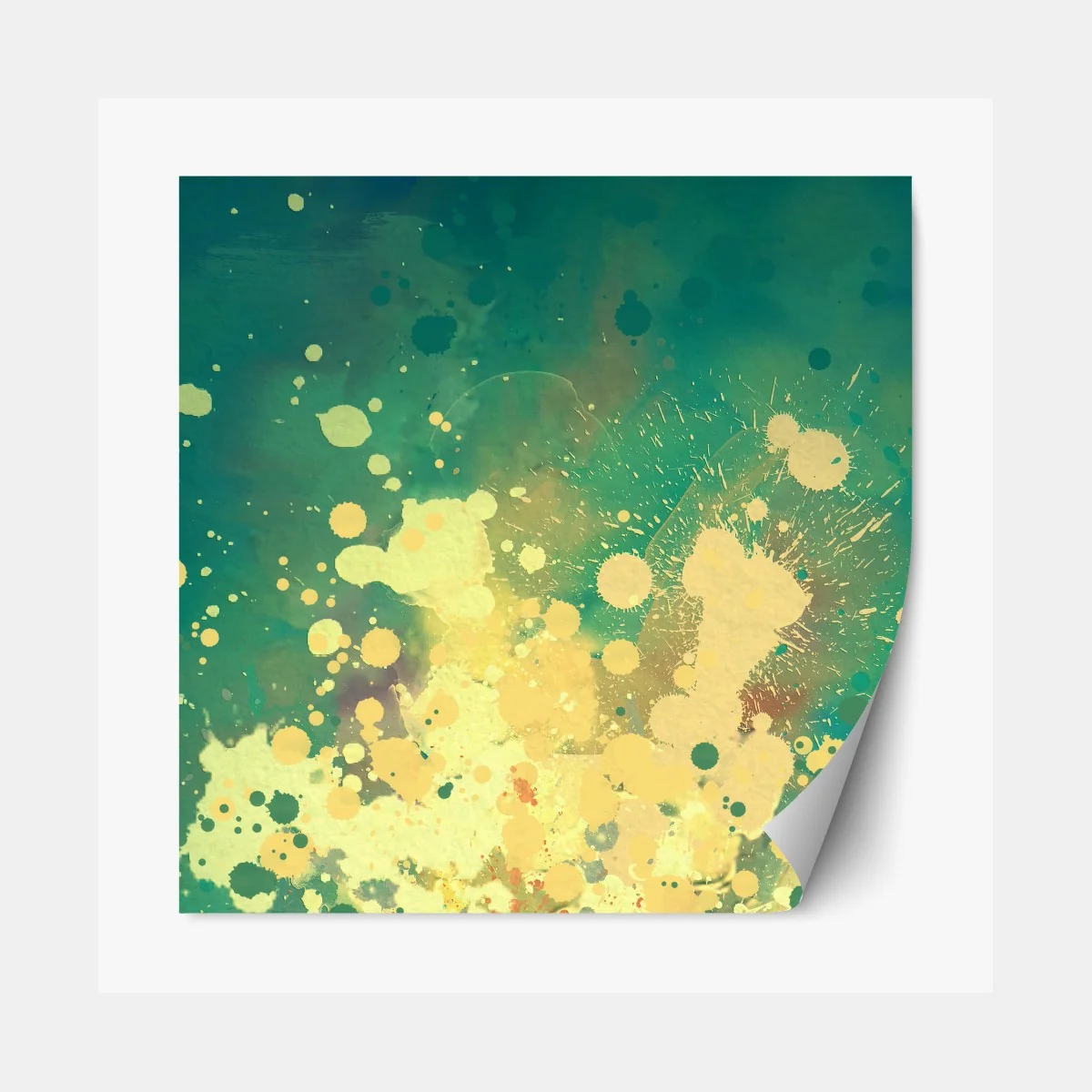 Naklejka repozycjonowalna turkusowy wybuch akwareli abstrakcja – Wallissimo® Naklejka repozycjonowalna turkusowy wybuch akwareli abstrakcja – Wallissimo®