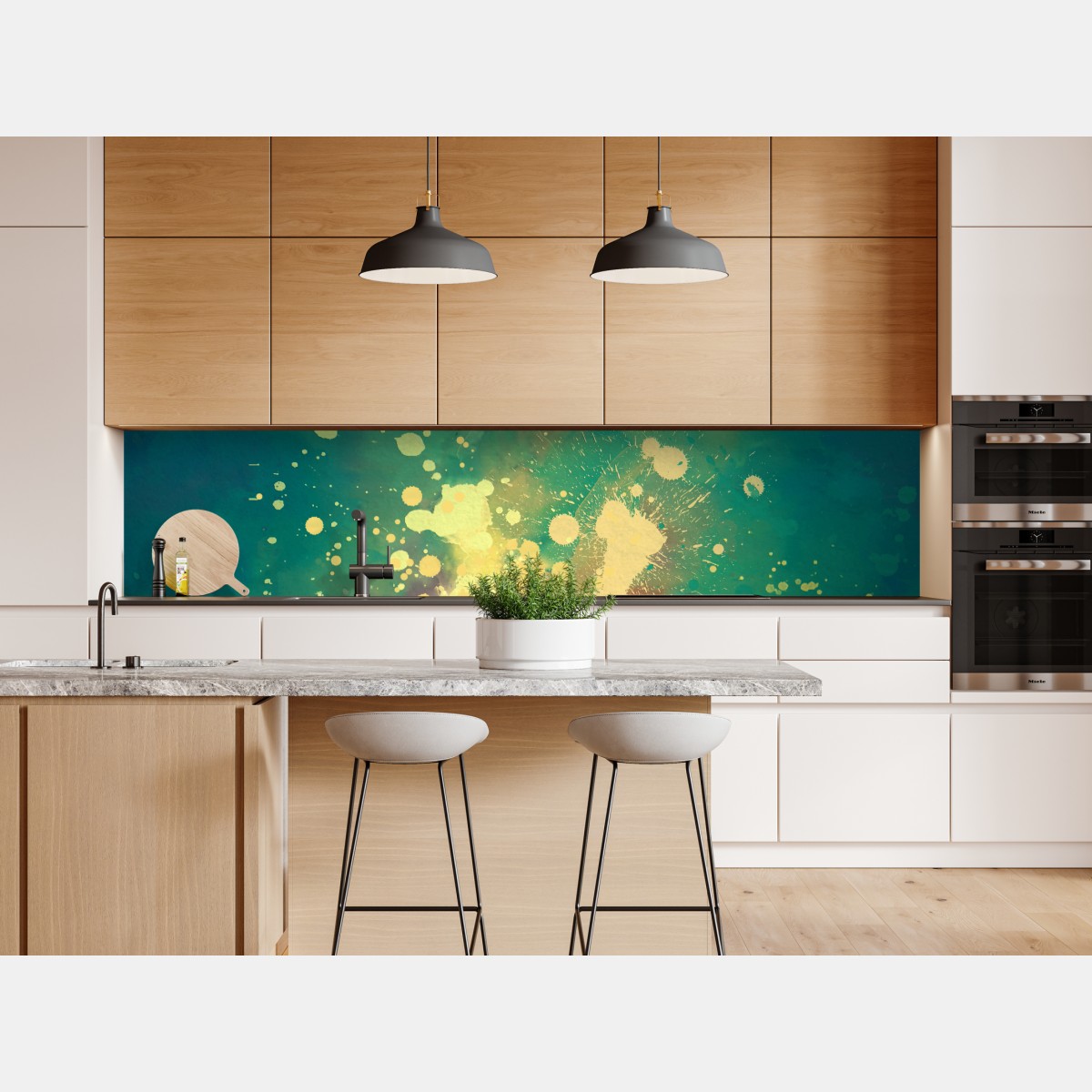 Naklejka repozycjonowalna turkusowy wybuch akwareli abstrakcja – Wallissimo® Naklejka repozycjonowalna turkusowy wybuch akwareli abstrakcja – Wallissimo®