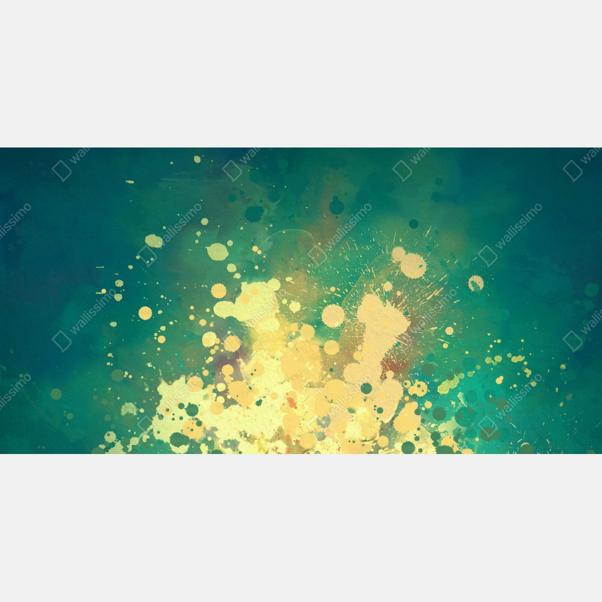 Naklejka repozycjonowalna turkusowy wybuch akwareli abstrakcja – Wallissimo® Naklejka repozycjonowalna turkusowy wybuch akwareli abstrakcja – Wallissimo®