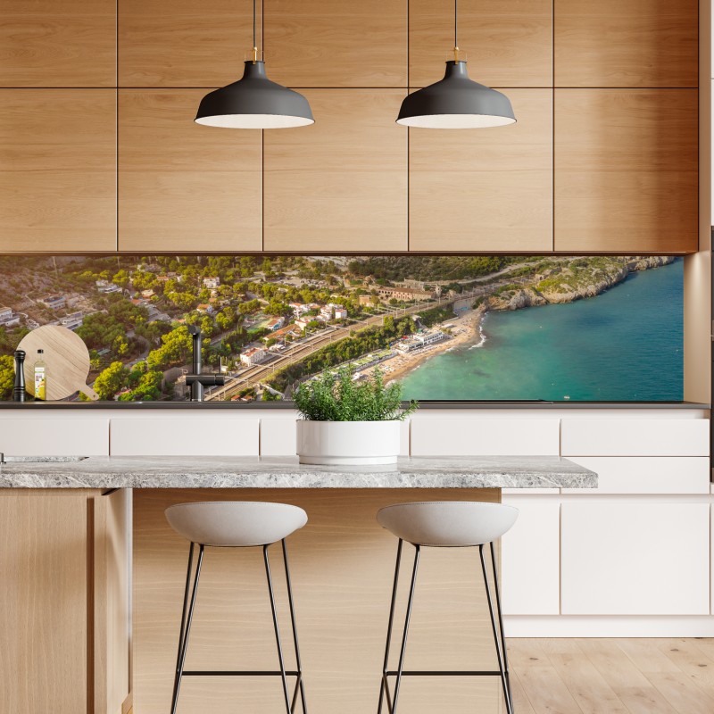 Naklejka repozycjonowalna słoneczny port śródziemnomorski – Wallissimo®