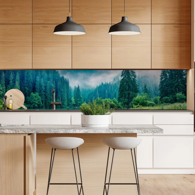 Naklejka repozycjonowalna uroczy wzór z pingwinami w pastelowym turkusie – Wallissimo®