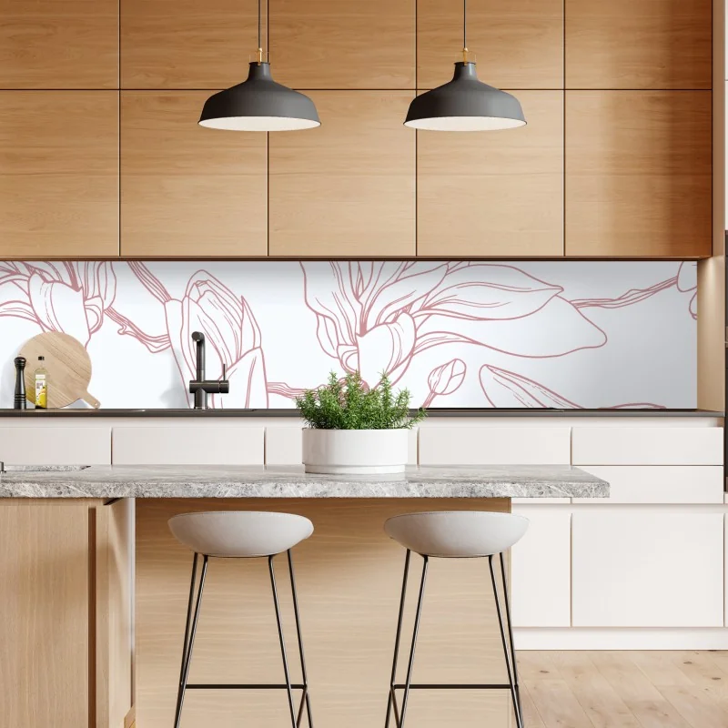 Naklejka repozycjonowalna wzór z różowymi flamingami – Wallissimo®