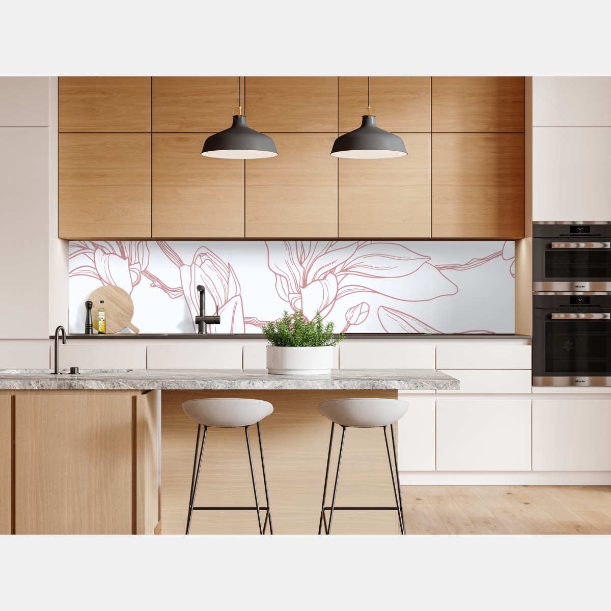 Naklejka repozycjonowalna delikatny wzór magnolii w miękkim różu – Wallissimo® Naklejka repozycjonowalna delikatny wzór magnolii w miękkim różu – Wallissimo®