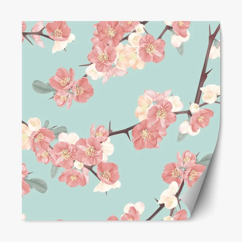 Naklejka repozycjonowalna różowy flaming z bliska – Wallissimo®