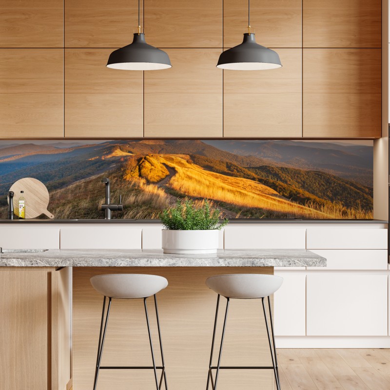 Naklejka repozycjonowalna unoszące się pęcherzyki oleju na głębokim gradiencie – Wallissimo®