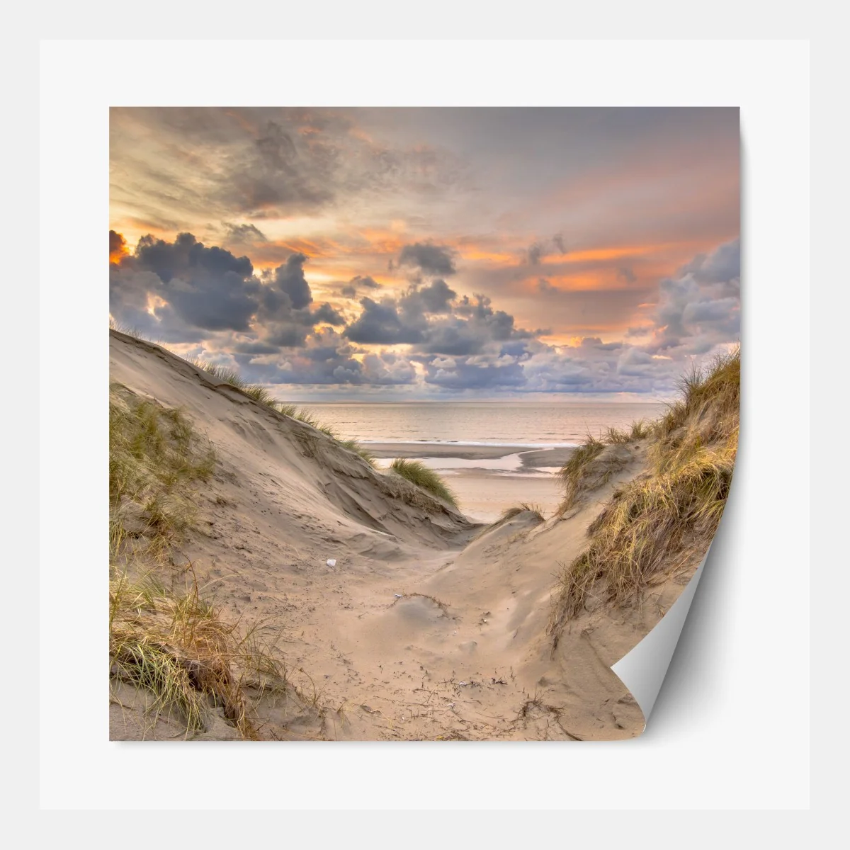 Naklejka repozycjonowalna zachód słońca nad wydmami – Wallissimo® Naklejka repozycjonowalna zachód słońca nad wydmami – Wallissimo®
