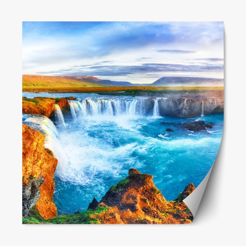 Naklejka repozycjonowalna dramatyczne zbliżenie mikrofonu – Wallissimo®