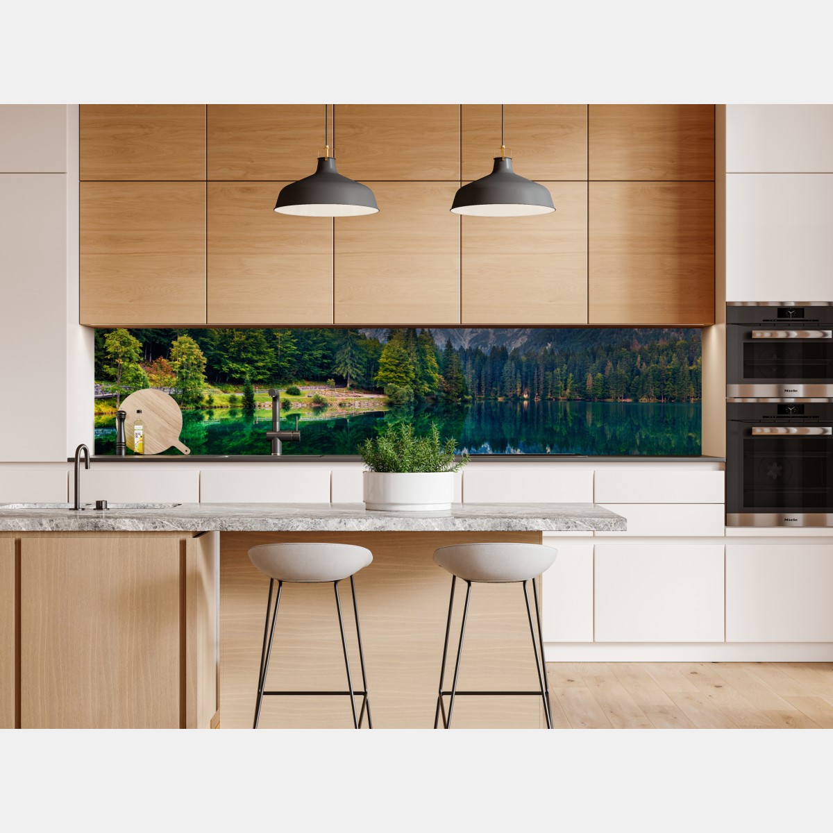 Naklejka repozycjonowalna spokojny poranek nad jeziorem Fusine, Alpy Julijskie – Wallissimo® Naklejka repozycjonowalna spokojny poranek nad jeziorem Fusine, Alpy Julijskie – Wallissimo®