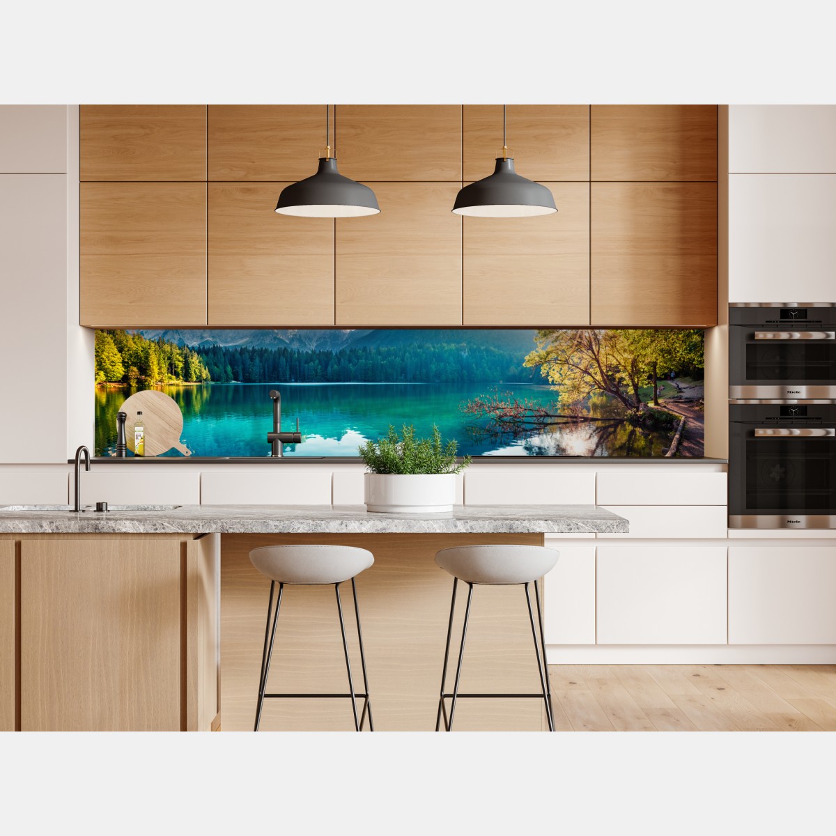 Naklejka repozycjonowalna słoneczne jezioro Fusine, Alpy Julijskie – Wallissimo® Naklejka repozycjonowalna słoneczne jezioro Fusine, Alpy Julijskie – Wallissimo®