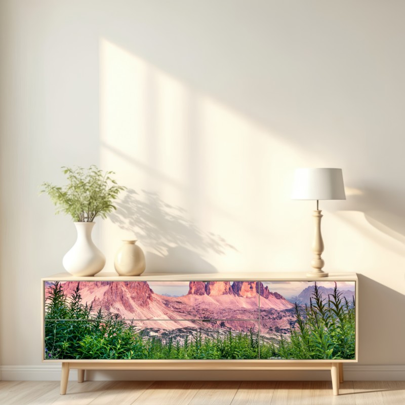 Naklejka repozycjonowalna zachód słońca w Tre Cime di Lavaredo – Wallissimo® Naklejka repozycjonowalna zachód słońca w Tre Cime di Lavaredo – Wallissimo®