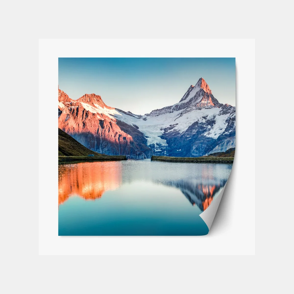 Naklejka repozycjonowalna odbicia zachodu słońca nad Bachalpsee, Szwajcaria – Wallissimo® Naklejka repozycjonowalna odbicia zachodu słońca nad Bachalpsee, Szwajcaria – Wallissimo®