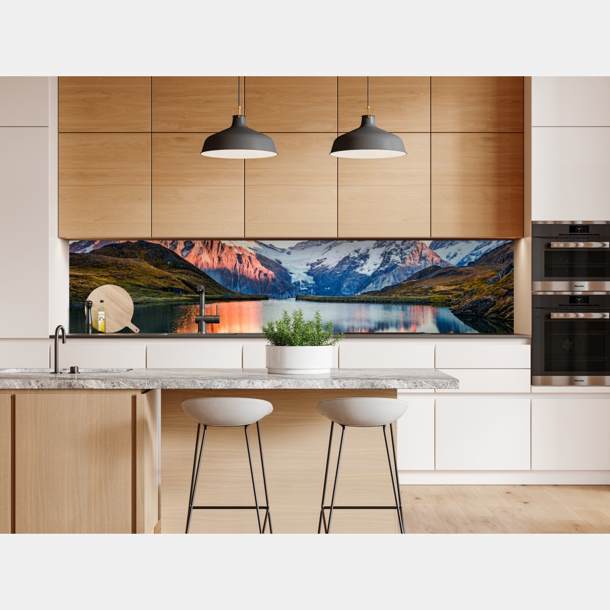 Naklejka repozycjonowalna odbicia zachodu słońca nad Bachalpsee, Szwajcaria – Wallissimo® Naklejka repozycjonowalna odbicia zachodu słońca nad Bachalpsee, Szwajcaria – Wallissimo®