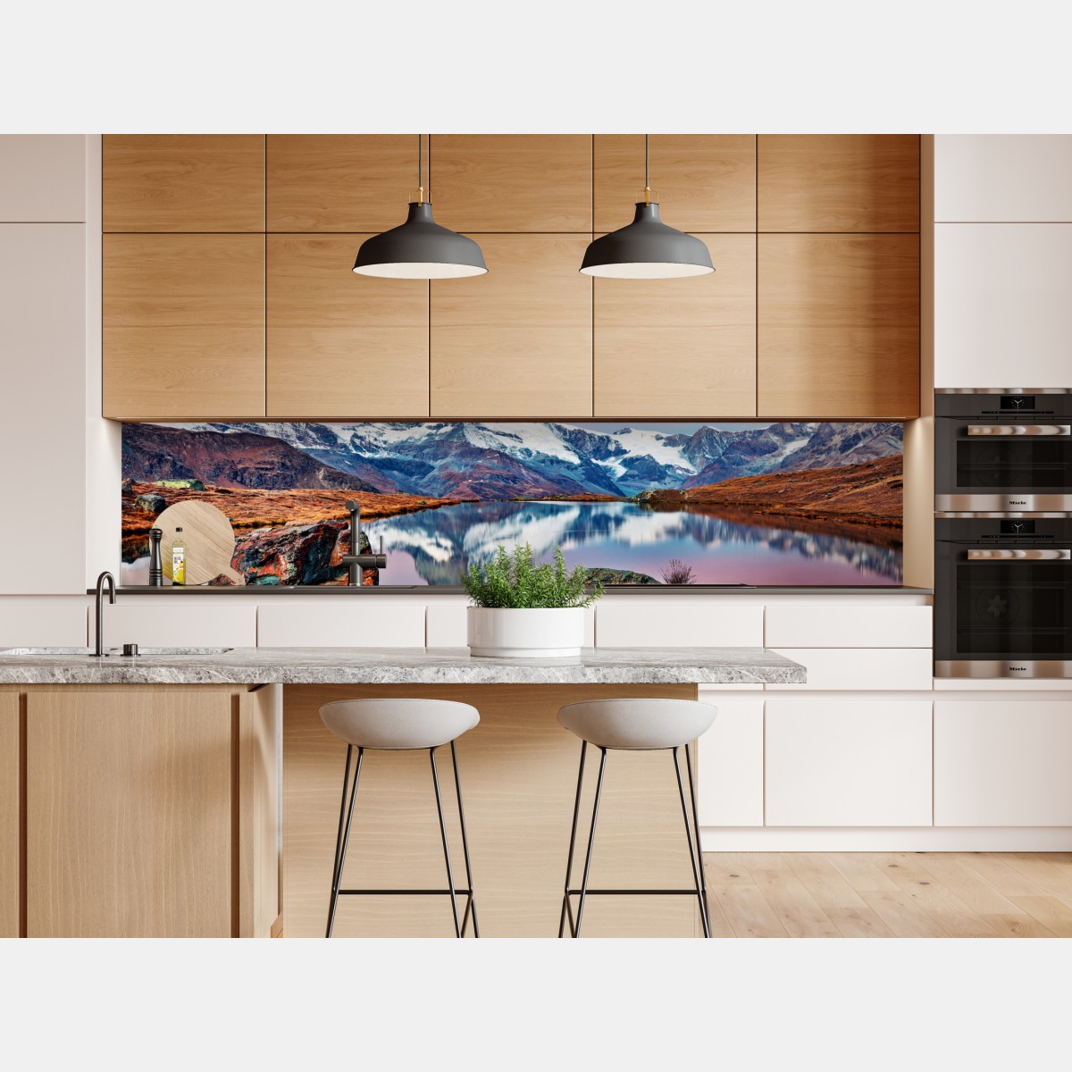 Naklejka repozycjonowalna odbicie Matterhorn o świcie – Wallissimo® Naklejka repozycjonowalna odbicie Matterhorn o świcie – Wallissimo®