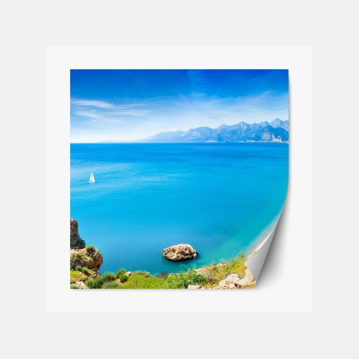 Naklejka repozycjonowalna panoramiczna plaża Konyaalti, Antalya – Wallissimo® Naklejka repozycjonowalna panoramiczna plaża Konyaalti, Antalya – Wallissimo®