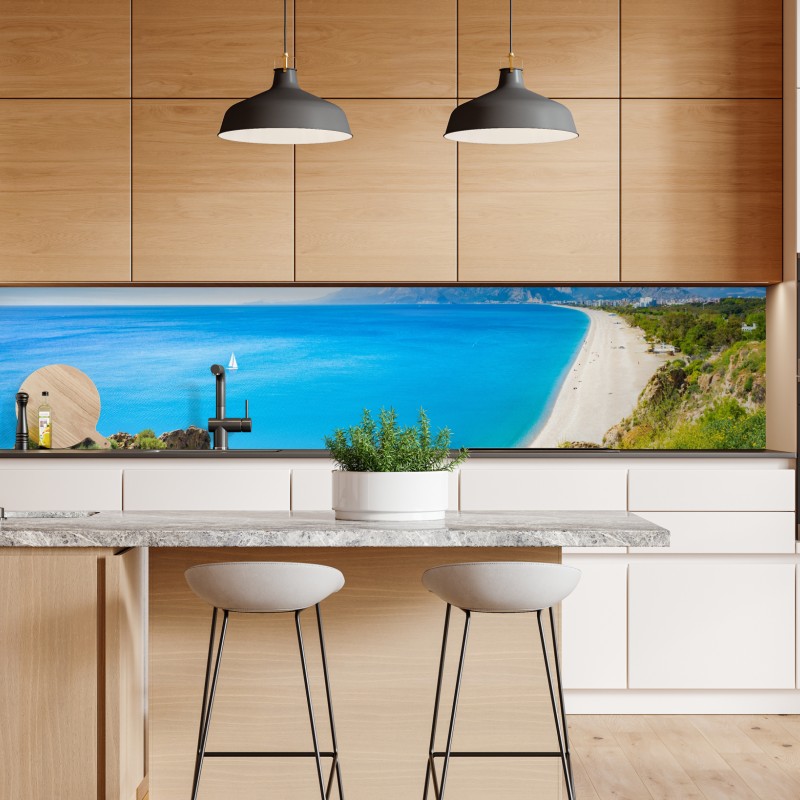 Naklejka repozycjonowalna Dallas panorama miasta o fioletowym zmierzchu – Wallissimo®