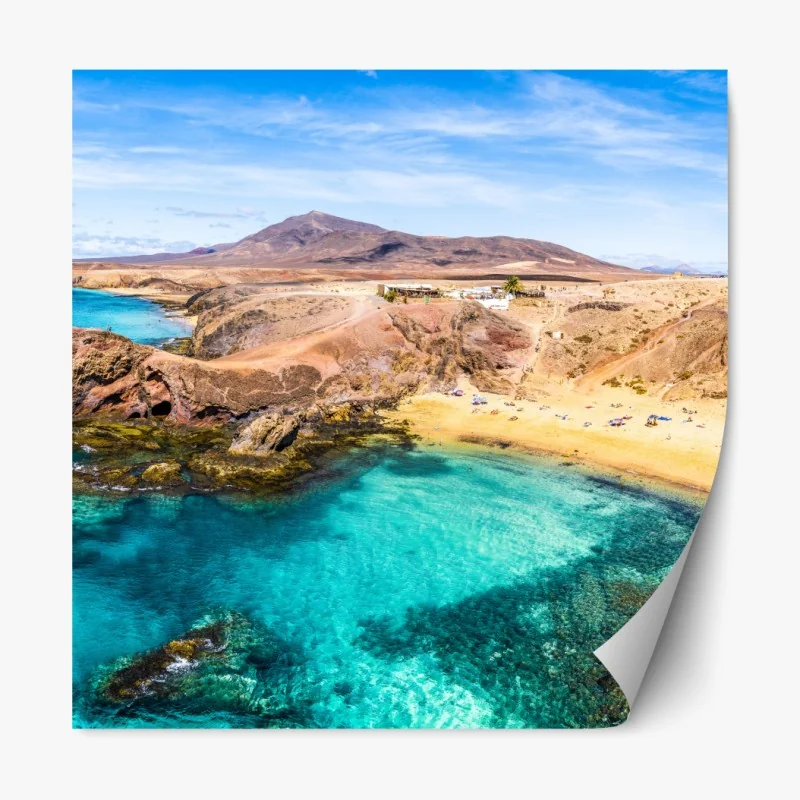 Naklejka repozycjonowalna mistyczny portret w złocie i błękicie – Wallissimo®