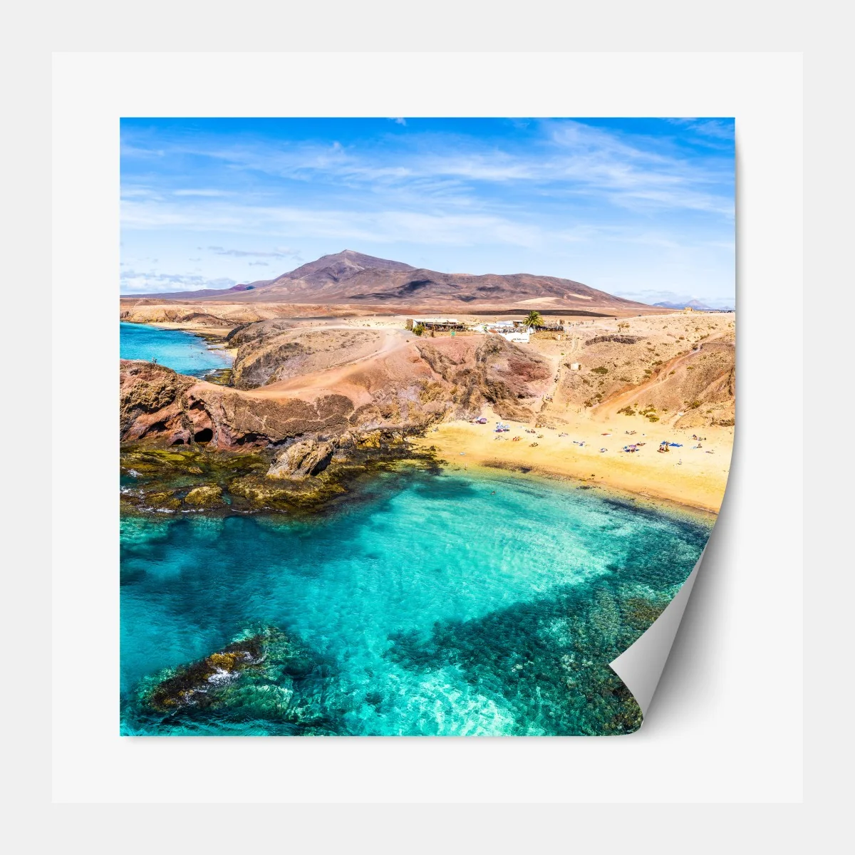 Naklejka repozycjonowalna turkusowa zatoka na plaży Papagayo – Wallissimo® Naklejka repozycjonowalna turkusowa zatoka na plaży Papagayo – Wallissimo®