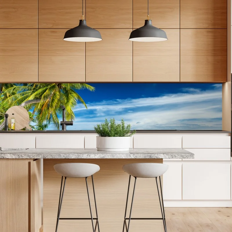 Naklejka repozycjonowalna zimowa mgła nad lasem iglastym – Wallissimo®