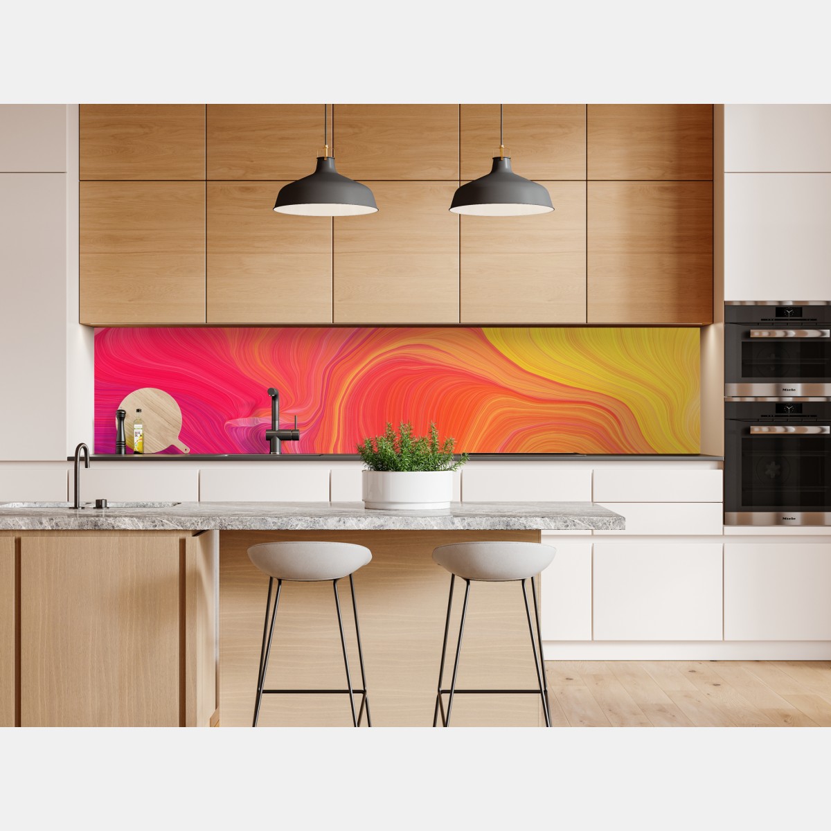 Naklejka repozycjonowalna żywe falujące kolory – Wallissimo® Naklejka repozycjonowalna żywe falujące kolory – Wallissimo®