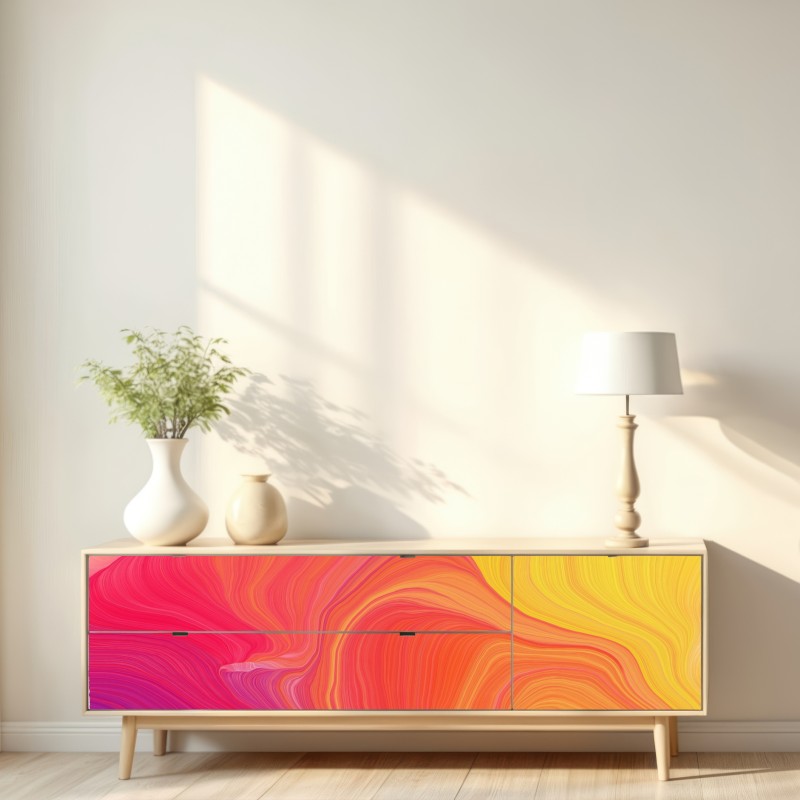 Naklejka repozycjonowalna żywe falujące kolory – Wallissimo® Naklejka repozycjonowalna żywe falujące kolory – Wallissimo®