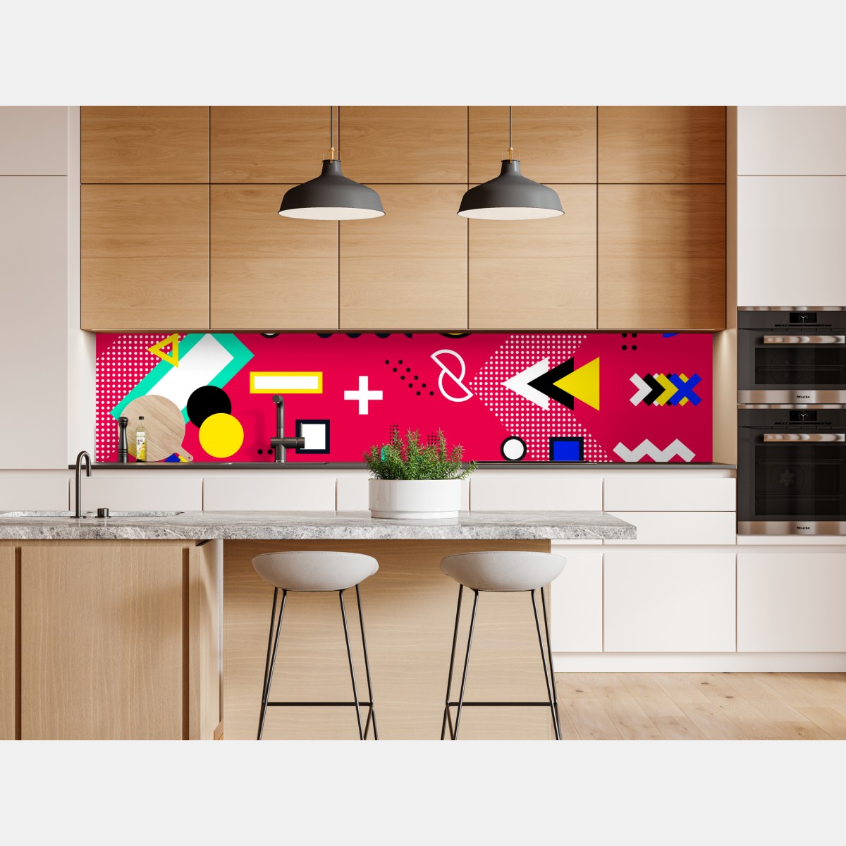 Naklejka repozycjonowalna żywy geometryczny wzór pop – Wallissimo® Naklejka repozycjonowalna żywy geometryczny wzór pop – Wallissimo®