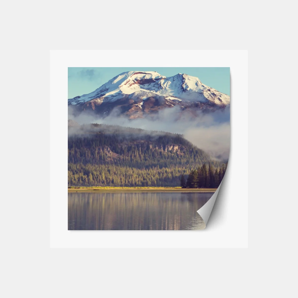 Naklejka repozycjonowalna spokojne górskie jezioro w Oregonie – Wallissimo® Naklejka repozycjonowalna spokojne górskie jezioro w Oregonie – Wallissimo®