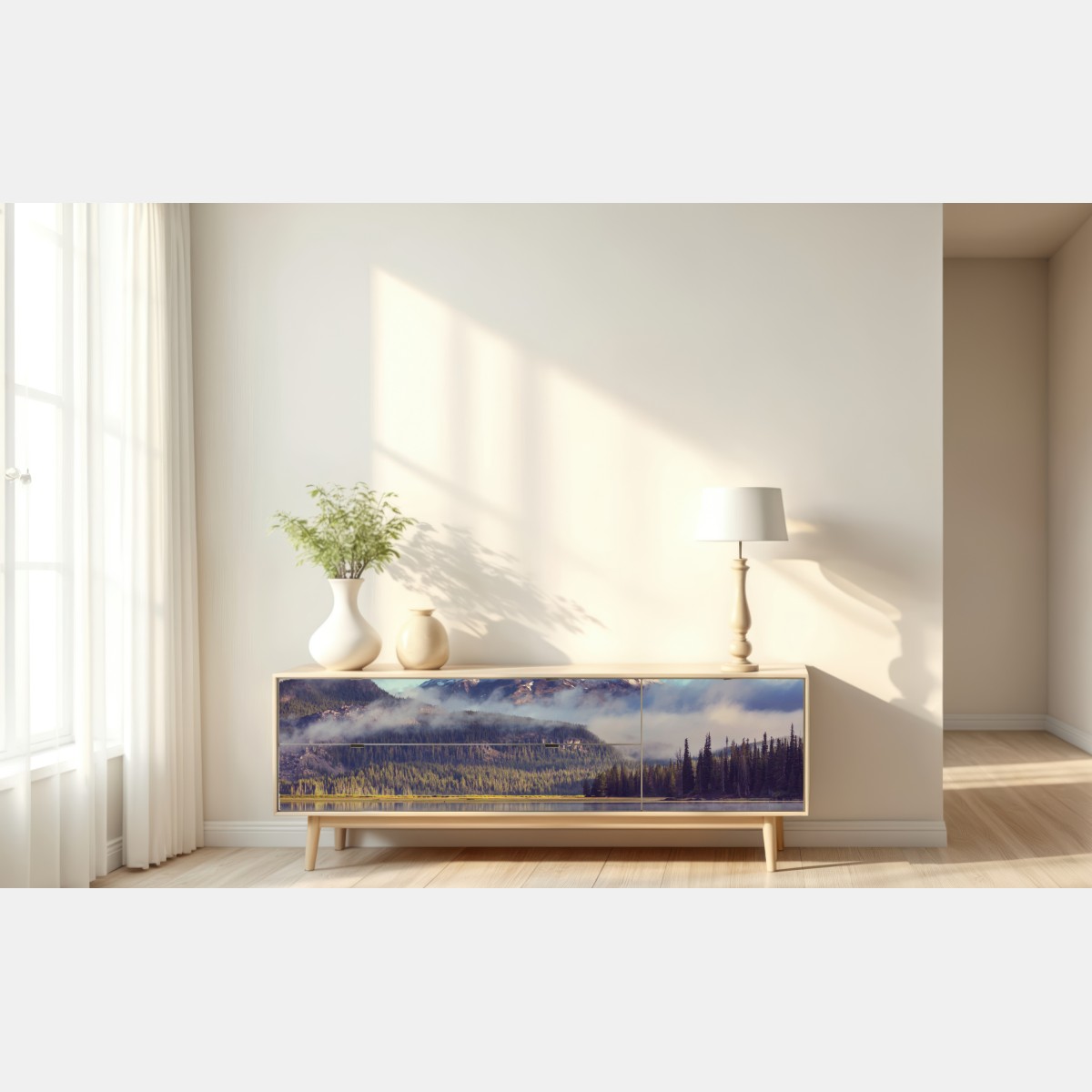 Naklejka repozycjonowalna spokojne górskie jezioro w Oregonie – Wallissimo® Naklejka repozycjonowalna spokojne górskie jezioro w Oregonie – Wallissimo®