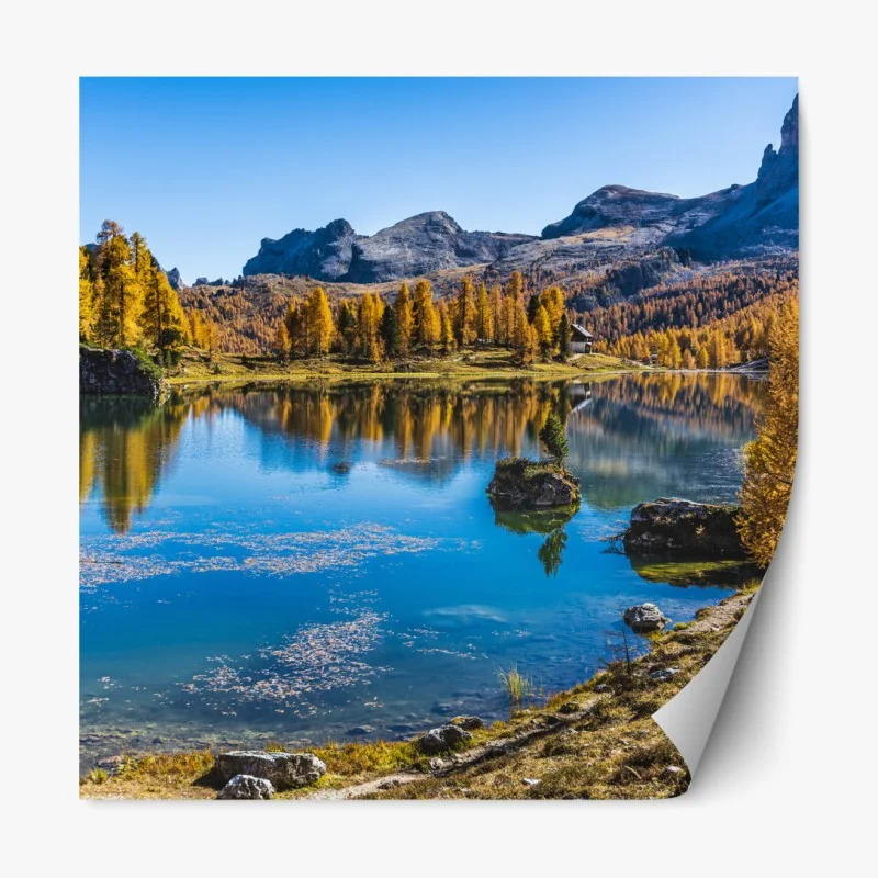 Naklejka repozycjonowalna art deco geometryczny wzór w złocie na czarnym tle – Wallissimo®