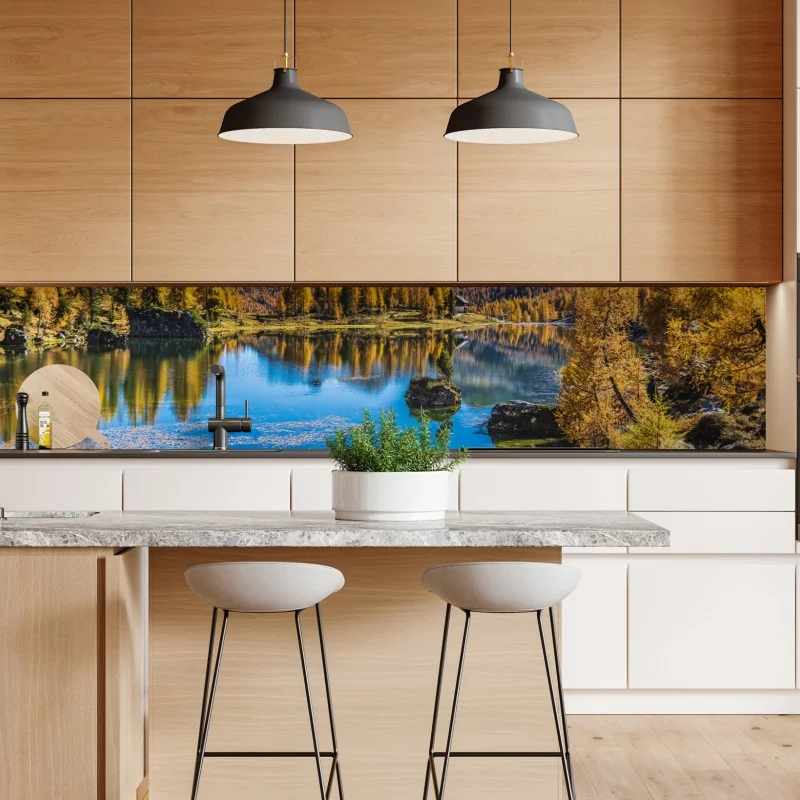 Naklejka repozycjonowalna art deco geometryczny wzór w złocie na czarnym tle – Wallissimo®