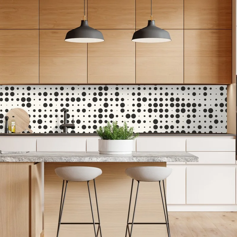 Naklejka repozycjonowalna biała betonowa fasada w geometrycznym wzorze – Wallissimo®