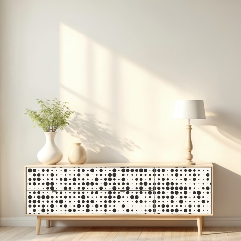 Naklejka repozycjonowalna minimalistyczny wzór kropek – Wallissimo® Naklejka repozycjonowalna minimalistyczny wzór kropek – Wallissimo®