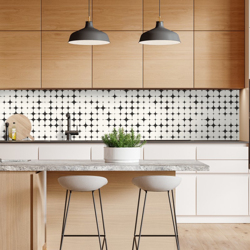 Naklejka repozycjonowalna monochromatyczny geometryczny wzór z kropkami – Wallissimo® Naklejka repozycjonowalna monochromatyczny geometryczny wzór z kropkami – Wallissimo®