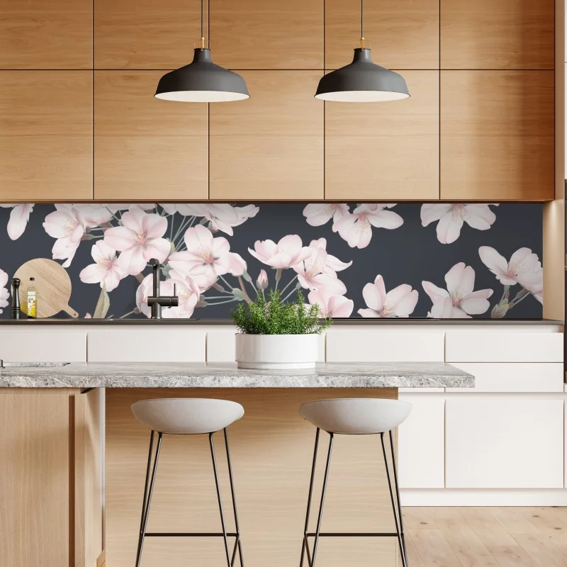 Naklejka repozycjonowalna ciemny marmur ze złotymi i kremowymi żyłami – Wallissimo®