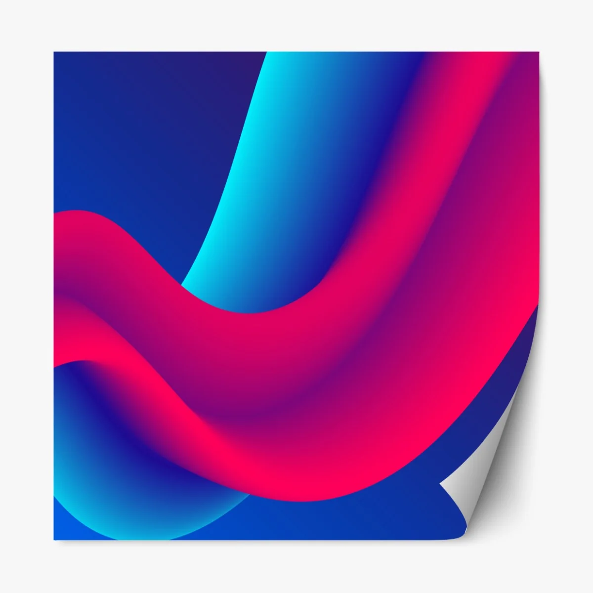 Naklejka repozycjonowalna żywe falujące gradienty – Wallissimo® Naklejka repozycjonowalna żywe falujące gradienty – Wallissimo®