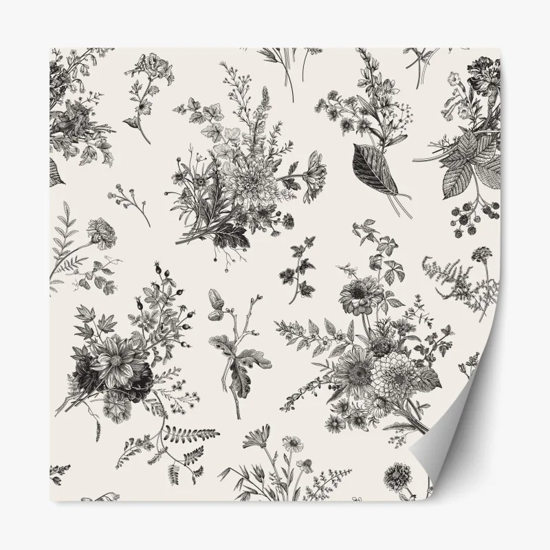 Naklejka repozycjonowalna złoty wzór damaskowy na granatowym tle – Wallissimo®