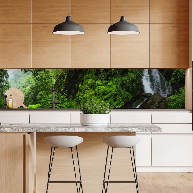 Naklejka repozycjonowalna Szanghaj panorama miasta o zachodzie słońca – Wallissimo®