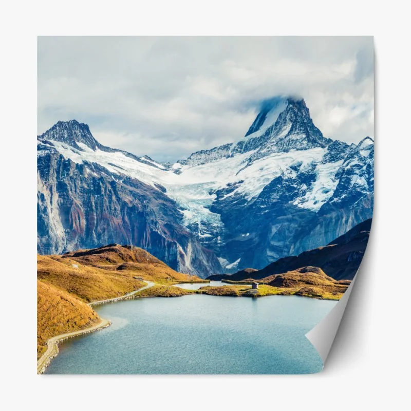 Naklejka repozycjonowalna czarny marmur z białymi żyłkami – Wallissimo®