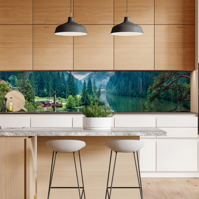 Naklejka repozycjonowalna niebieska geometryczna kompozycja 3d – Wallissimo®