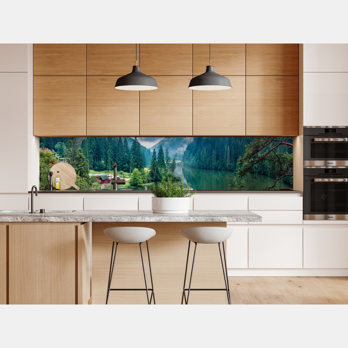 Naklejka repozycjonowalna mglisty poranek nad Lacu Rosu – Wallissimo® Naklejka repozycjonowalna mglisty poranek nad Lacu Rosu – Wallissimo®