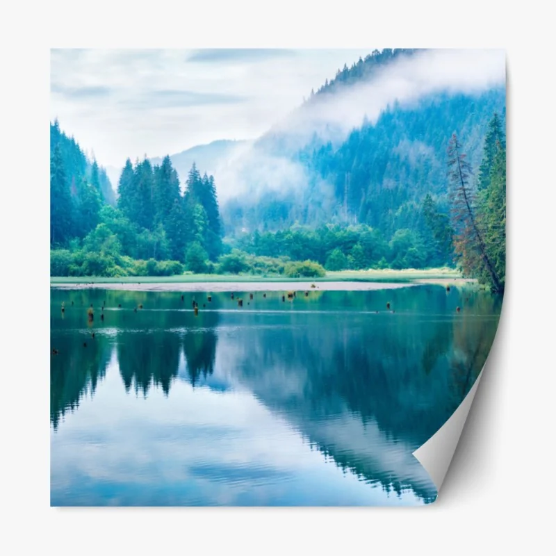 Naklejka repozycjonowalna pionowy liść palmy z bliska – Wallissimo®