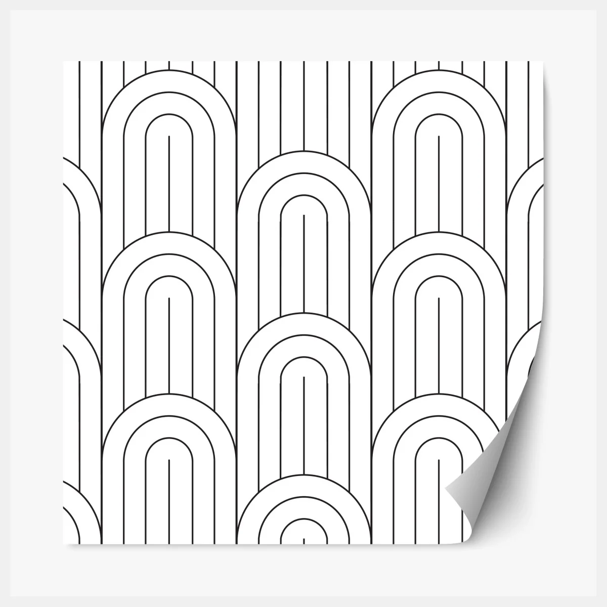 Naklejka repozycjonowalna monochromatyczny wzór łuków – Wallissimo® Naklejka repozycjonowalna monochromatyczny wzór łuków – Wallissimo®