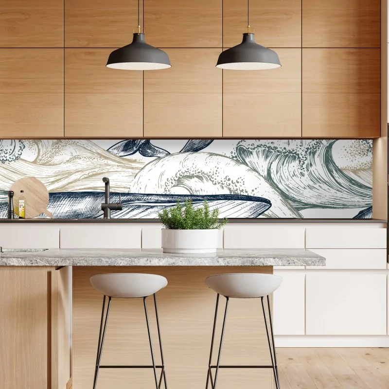 Naklejka repozycjonowalna słoneczny taras nad Morzem Śródziemnym – Wallissimo®