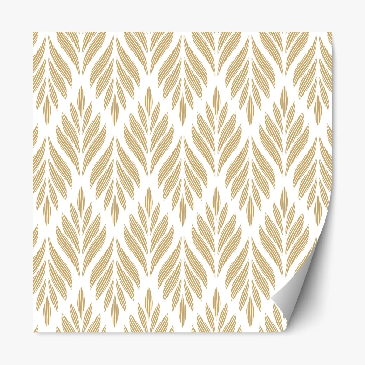 Naklejka repozycjonowalna złoty wzór liści - bezszwowy motyw – Wallissimo® Naklejka repozycjonowalna złoty wzór liści - bezszwowy motyw – Wallissimo®