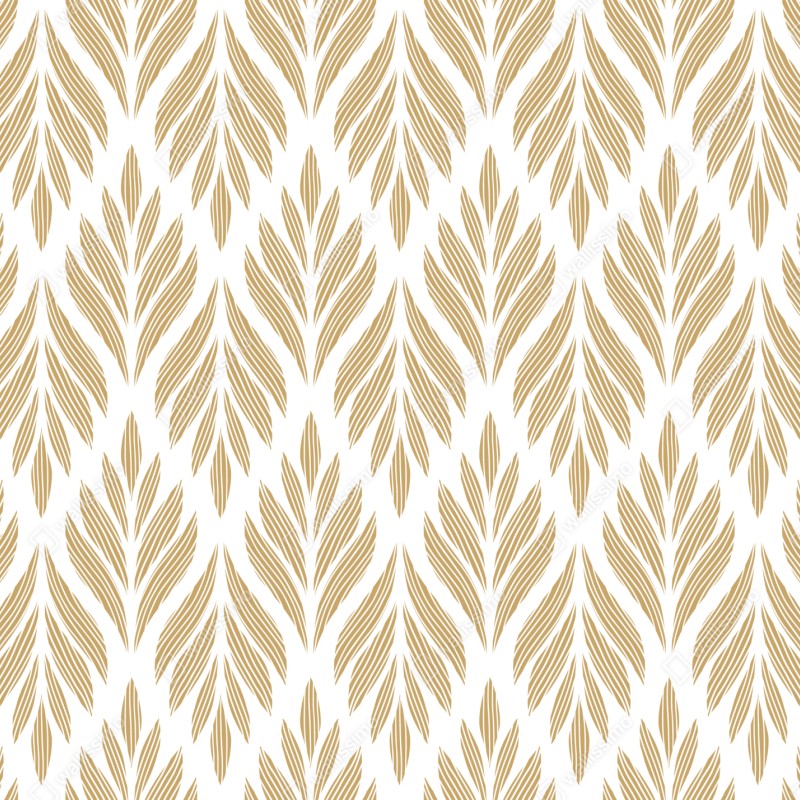 Naklejka repozycjonowalna złoty wzór liści - bezszwowy motyw – Wallissimo® Naklejka repozycjonowalna złoty wzór liści - bezszwowy motyw – Wallissimo®