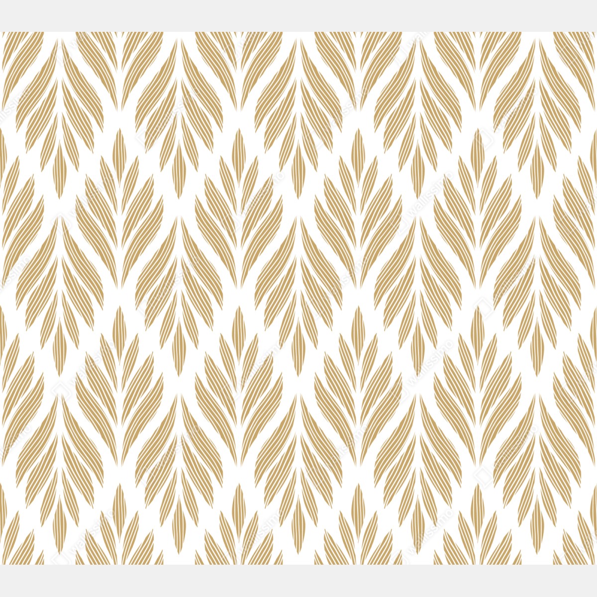 Naklejka repozycjonowalna złoty wzór liści - bezszwowy motyw – Wallissimo® Naklejka repozycjonowalna złoty wzór liści - bezszwowy motyw – Wallissimo®