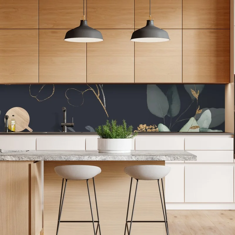 Naklejka repozycjonowalna mglisty las w odcieniach szarości – Wallissimo®