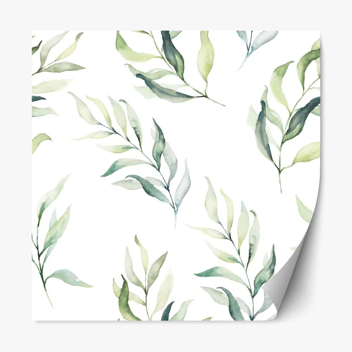 Naklejka repozycjonowalna delikatny akwarelowy wzór z liśćmi eukaliptusa – Wallissimo® Naklejka repozycjonowalna delikatny akwarelowy wzór z liśćmi eukaliptusa – Wallissimo®