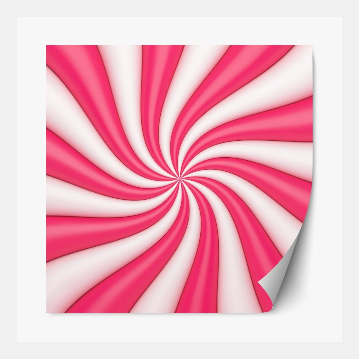 Naklejka repozycjonowalna różowa cukierkowa spirala – Wallissimo® Naklejka repozycjonowalna różowa cukierkowa spirala – Wallissimo®