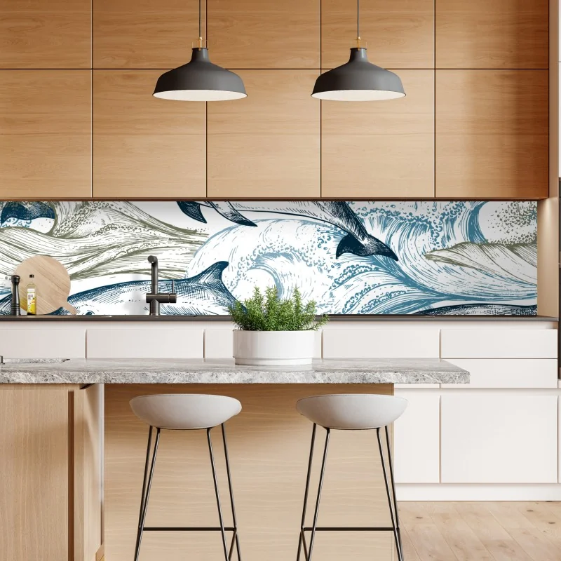 Naklejka repozycjonowalna złote jesienne wzgórza o zachodzie słońca – Wallissimo®