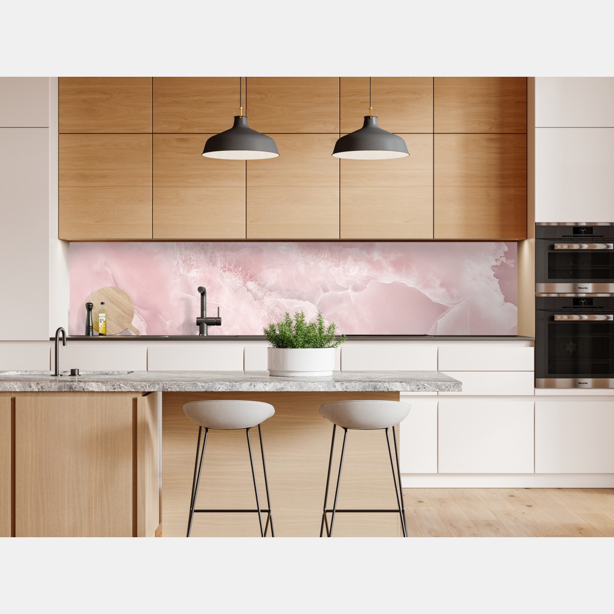 Naklejka repozycjonowalna delikatna różowa tekstura marmuru – Wallissimo® Naklejka repozycjonowalna delikatna różowa tekstura marmuru – Wallissimo®